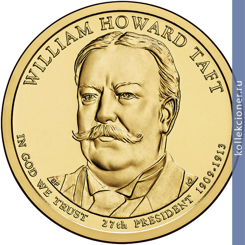 Full 1 dollar 2013 goda uilyam taft