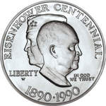 Thumb 1 dollar 1990 goda 100 let so dnya rozhdeniya eyzenhauera