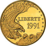 Thumb 5 dollarov 1991 goda 50 let natsionalnomu memorialu rashmor