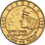 Thumb 5 dollarov 1992 goda 500 let puteshestviyu hristofora kolumba