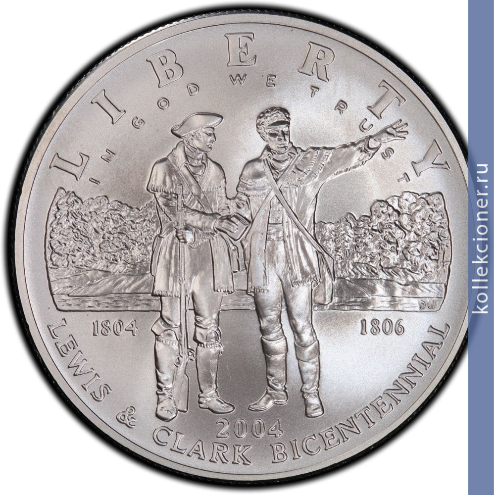 Full 1 dollar 2004 goda 200 letie ekspiditsii lyuisa i klarka