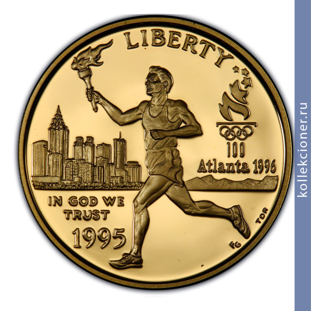 Full 5 dollarov 1995 goda xxvi olimpiada fakelonosets