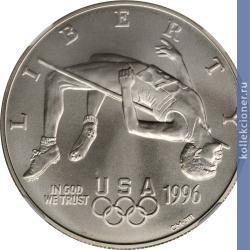 Full 1 dollar 1996 goda xxvi olimpiada pryzhki v vysotu
