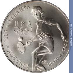 Full 1 dollar 1996 goda xxvi olimpiada tennis