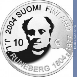 Full 10 evro 2004 goda 200 let so dnya rozhdeniya yohana runeberga
