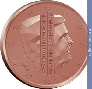 Full 5 tsentov 2014 goda novye gollandskie monety evro korol villem aleksandr
