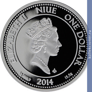 Full 1 dollar 2014 goda novyy aureus moneta udachi