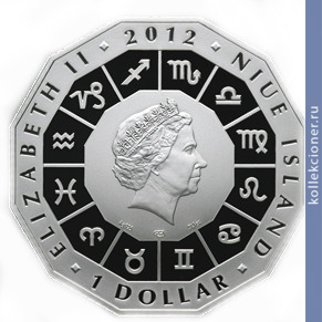 Full 1 dollar 2012 goda zolotaya rybka