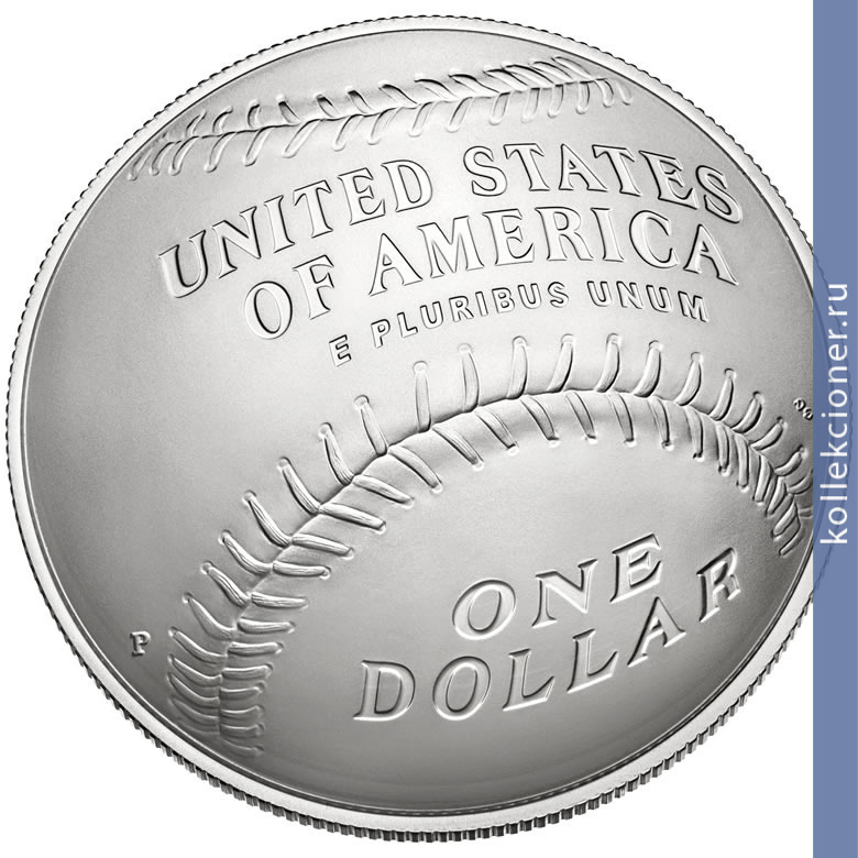 Full 1 dollar 2014 goda natsionalnyy zal slavy beysbola