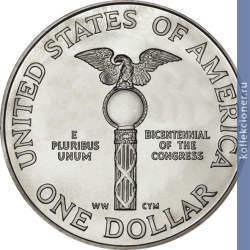 Full 1 dollar 1989 goda 200 letie kongressa