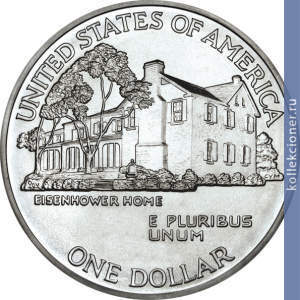 Full 1 dollar 1990 goda 100 let so dnya rozhdeniya eyzenhauera