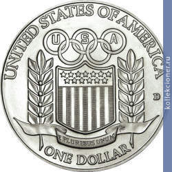 Full 1 dollar 1992 goda xxv letnie olimpiyskie igry barselona 1992