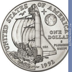 Full 1 dollar 1992 goda 500 let puteshestviyu hristofora kolumba