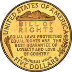 Thumb 5 dollarov 1993 goda bill o pravah dzheyms medison