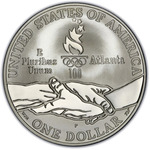 Thumb 1 dollar 1995 goda xxvi olimpiada legkaya atletika