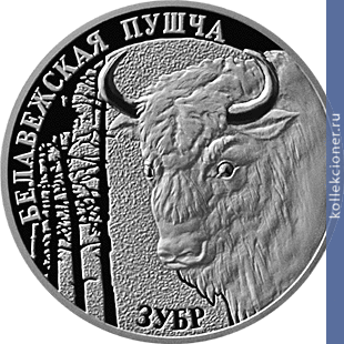 Full 1 rubl 2001 goda belovezhskaya puscha zubr