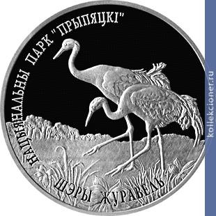 Full 1 rubl 2004 goda natsionalnyy park pripyatskiy seryy zhuravl