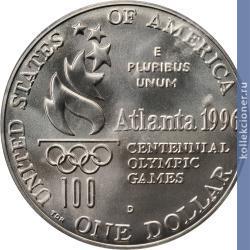 Full 1 dollar 1996 goda xxvi olimpiada tennis