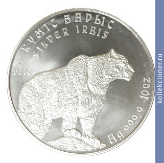 Full 10 tenge 2010 goda serebryanyy bars