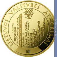 Full 100 litov 2009 goda tysyacheletie imeni litvy vosstanovlenie nezavisimosti