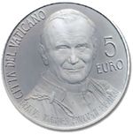Thumb 5 evro 2011 goda beatifikatsiya papy rimskogo ioanna pavla ii