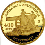 Thumb 400 evro 2008 goda 200 let voyny za nezavisimost ispanii 1808 1814