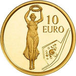 Thumb 10 evro 2013 goda skulptura zolotaya zhenschina