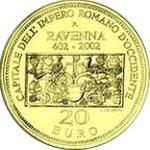 Thumb 20 evro 2002 goda 1600 let so dnya provozglasheniya goroda ravenna stolitsey zapadnoy rimskoy imperii