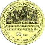 Thumb 50 evro 2002 goda 1600 let so dnya provozglasheniya goroda ravenna stolitsey zapadnoy rimskoy imperii