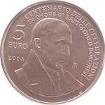 Thumb 5 evro 2004 goda 100 let so dnya otkrytiya pamyatnika bartolomeo borgezi