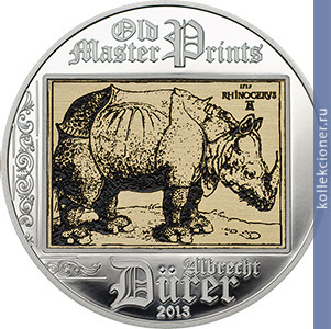 Full 5 dollarov 2013 goda albreht dyurer nosorog