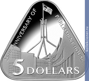 Full 5 dollarov 2013 goda 25 letie parlamenta avstralii