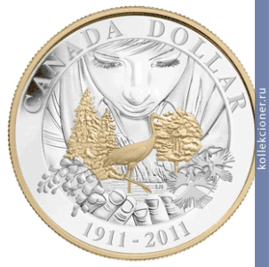 Full 1 dollar 2011 goda 100 letie natsionalnogo parka kanady